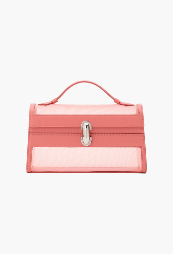 Camellia Mesh With Leather Trim - Symmetry Pochette