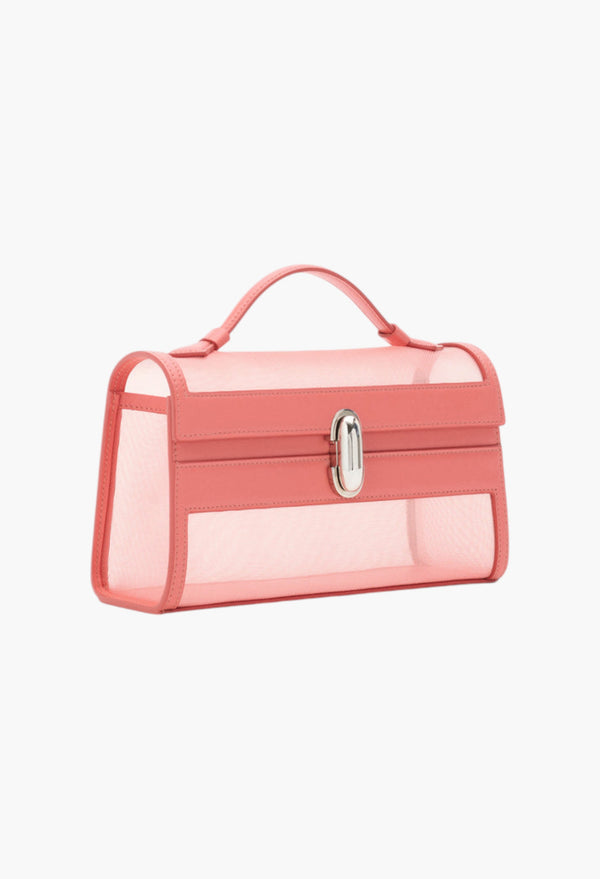 Camellia Mesh With Leather Trim - Symmetry Pochette