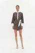 Chocolate stripe - Palmer Striped Shirt Dress - GLAM MODA