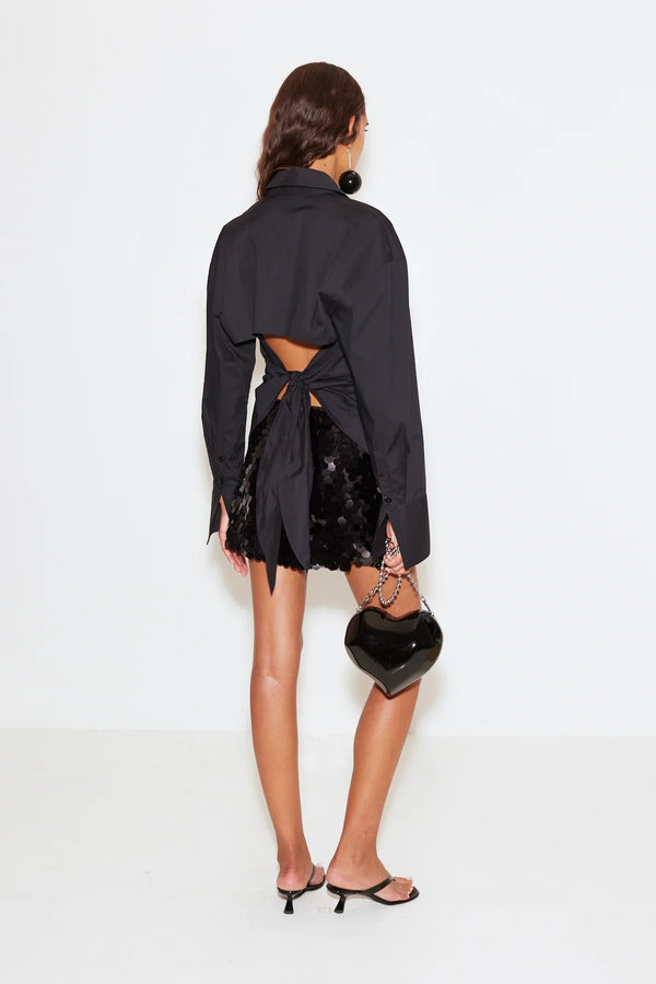 Black - Loch Poplin Button Up