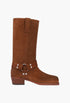 Roxy Boot - Boots In Cognac Calf Suede Leather - GLAM MODA