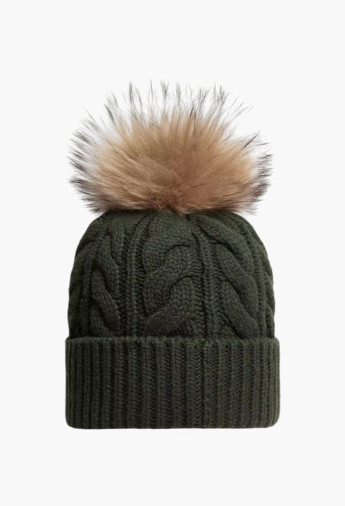 Wool & Cashmere Beanie With Pom Pom