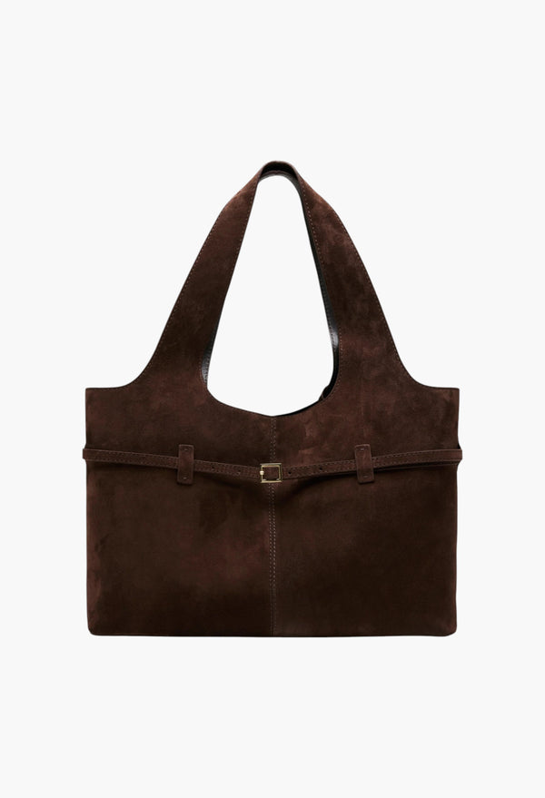 Cambon Cabas Deep Brown Suede