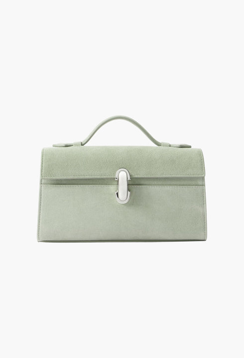 Mint - Symmetry Pochette Suede Tote - GLAM MODA