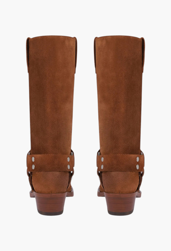 Roxy Boot - Boots In Cognac Calf Suede Leather