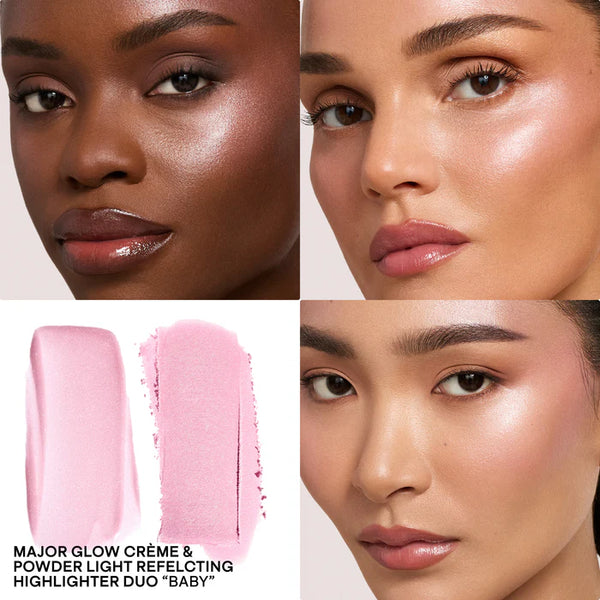 Major Glow Crème Powder Light Reflecting Translucent Highlighter Duo
