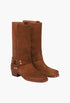 Roxy Boot - Boots In Cognac Calf Suede Leather - GLAM MODA