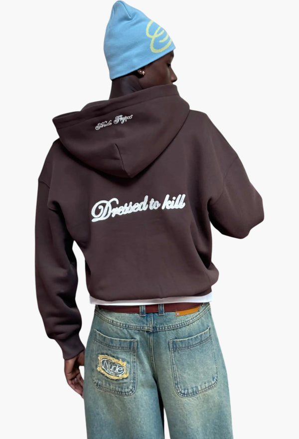 Kill Bill Zip-Up Hoodie Brown