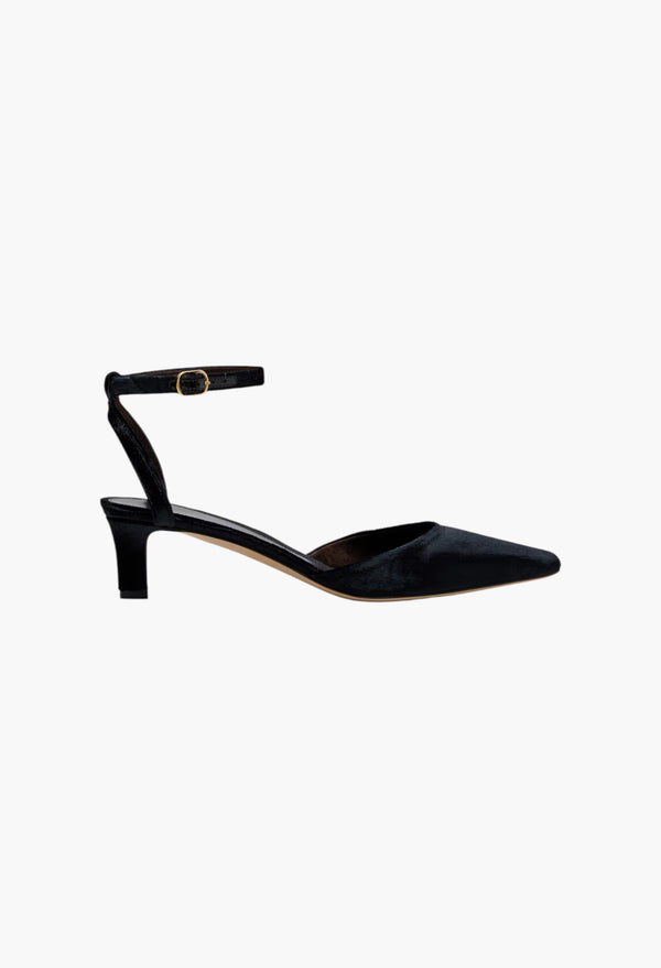 Black - Carla 45 Velvet Pumps