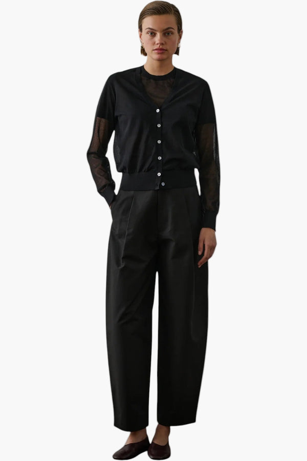 Black - Etretat Cardigan  Sheer Knit Cardigan