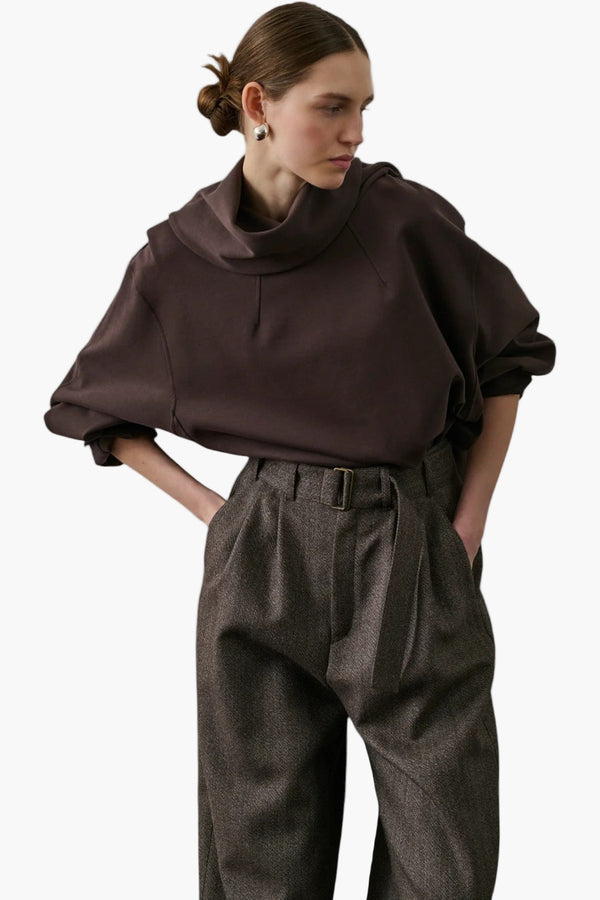 Freja Sweatshirt  - Cotton Sweatshirt With Scarf