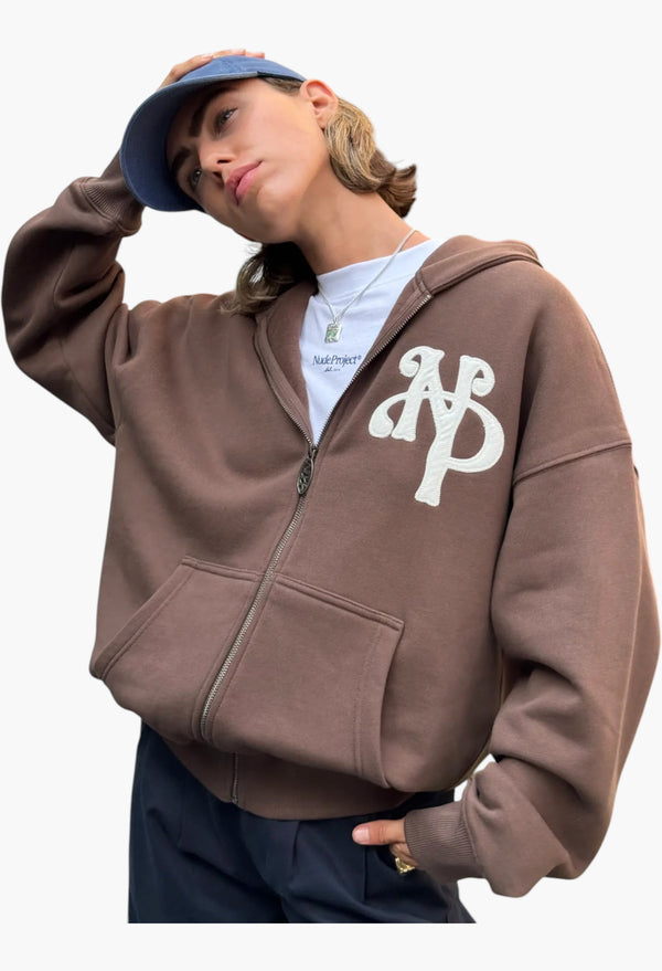 Kill Bill Zip-Up Hoodie Brown