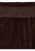 Rolled Waist Velour Cargo Pants, Brown - GLAM MODA