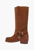 Roxy Boot - Boots In Cognac Calf Suede Leather - GLAM MODA