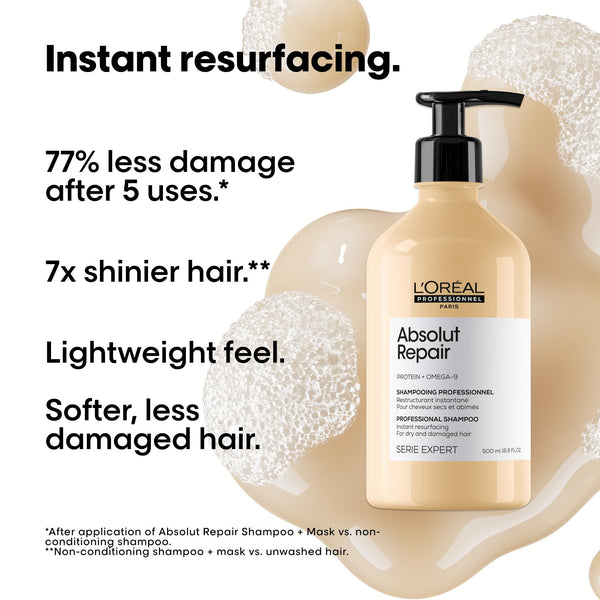 Absolut Repair Protein + Gold Quinoa Professional Shampoo