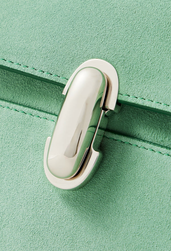 Turquoise - Symmetry Pochette Suede Tote