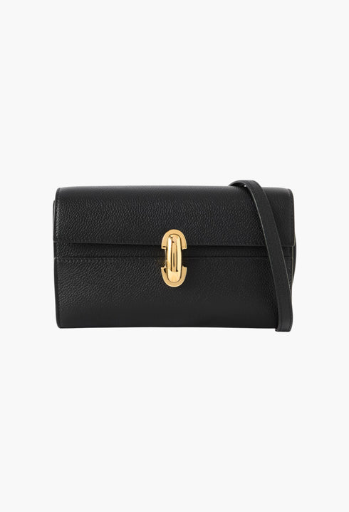 Black - Symmetry Mini Textured-Leather Shoulder Bag - GLAM MODA