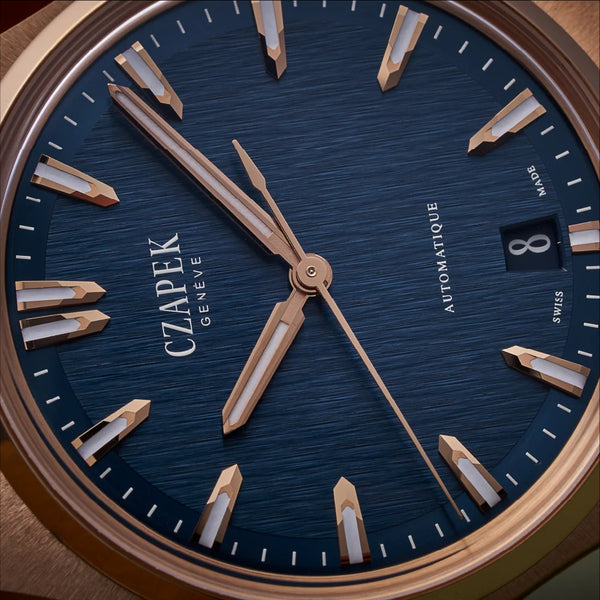 Antarctique Mount Erebus Deep Blue Full Rose Gold 5N