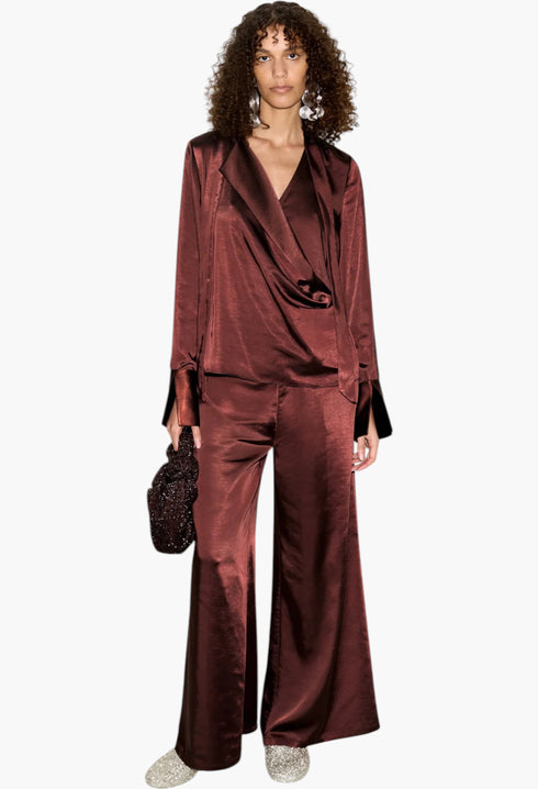 Nella Satin Wide Leg Pant - GLAM MODA