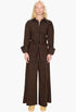 Black/Choco Brown Stripe - Toni Poplin Pant - GLAM MODA