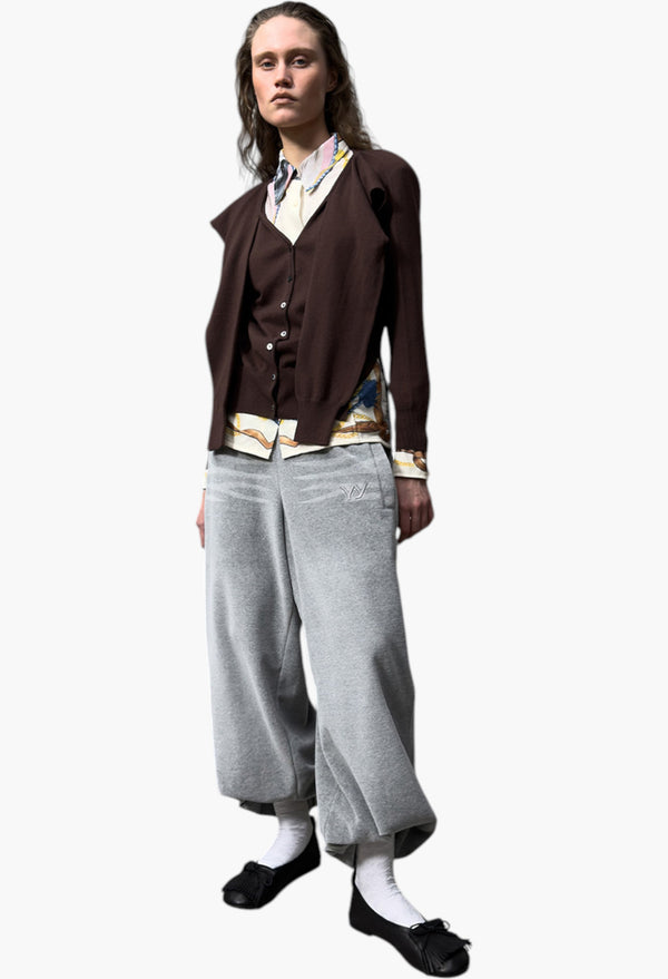 Sleeve Layered Cardigan, Brown