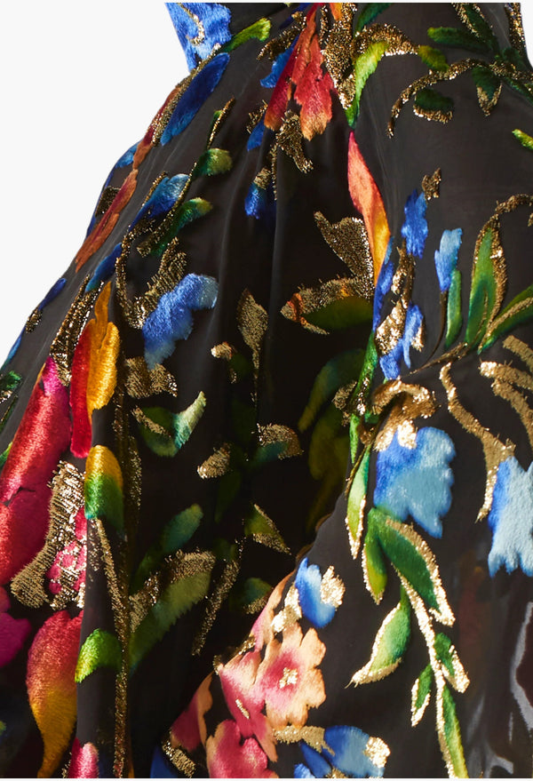 Eolia Technicolor Gown In Multicolor