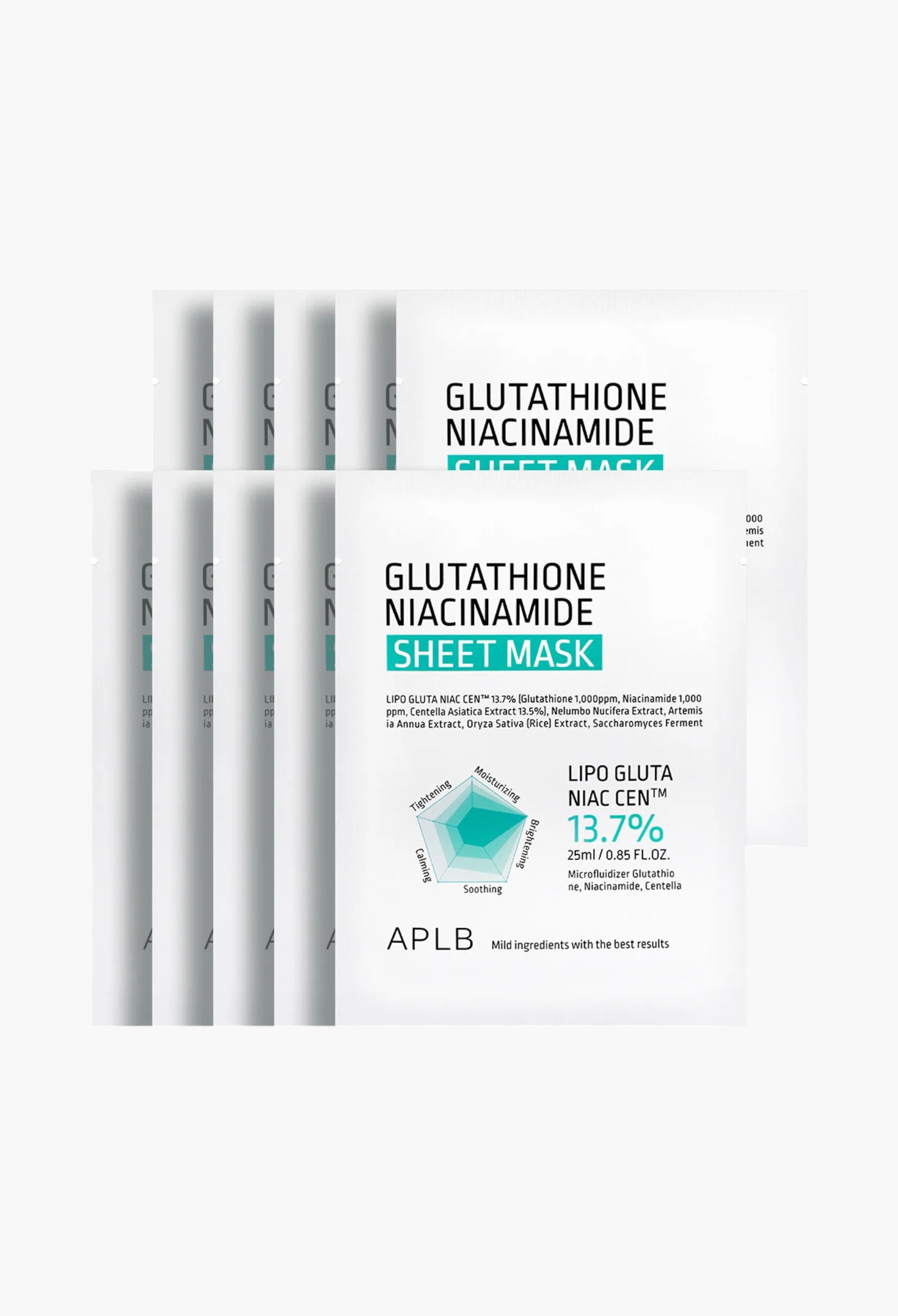 Glutathione Niacinamide Sheet Mask – Brightening Sheet Mask for Radiant Hydrated Skin – GLAM MODA