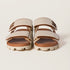 Beige/Brandy - Canvas Slides - GLAM MODA