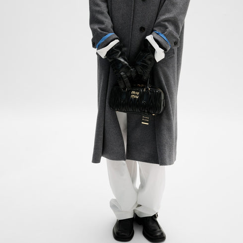 Black - Arcadie Matelassé Nappa Leather Bag - GLAM MODA