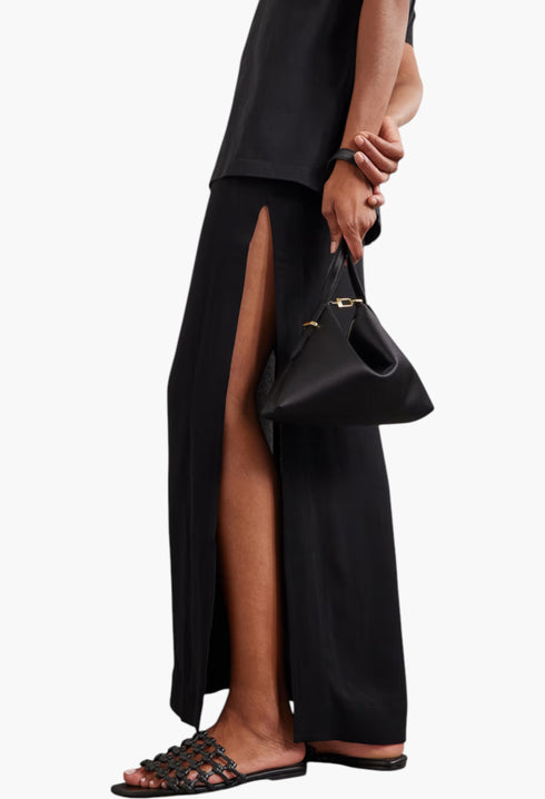 Black – Bevel Satin Clutch Toteme Bag - GLAM MODA