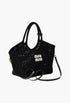 Black/Chalk White - IVY Cotton Mesh Tote Bag - GLAM MODA