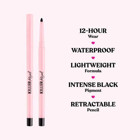 Black - Killer Kajal Intense Eyeliner - GLAM MODA