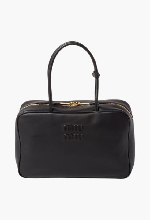 Black Large - Leather Beau bag - GLAM MODA