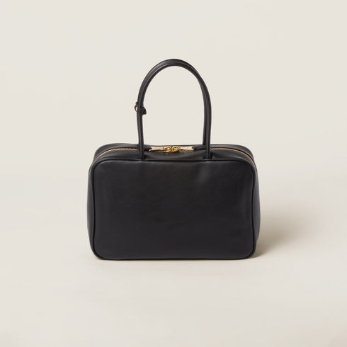 Black Large - Leather Beau bag - GLAM MODA