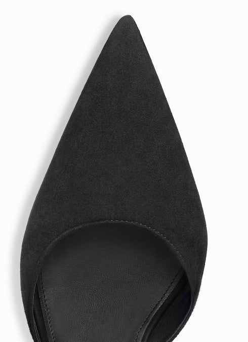 Black - Low Boots In Stretch Suede - GLAM MODA