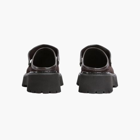 Black Suede - Women's Mule With Horsebit - GLAM MODA