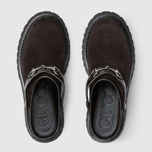 Black Suede - Women's Mule With Horsebit - GLAM MODA