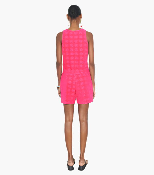 Bold Pink - Terry Jacquard Logo Short