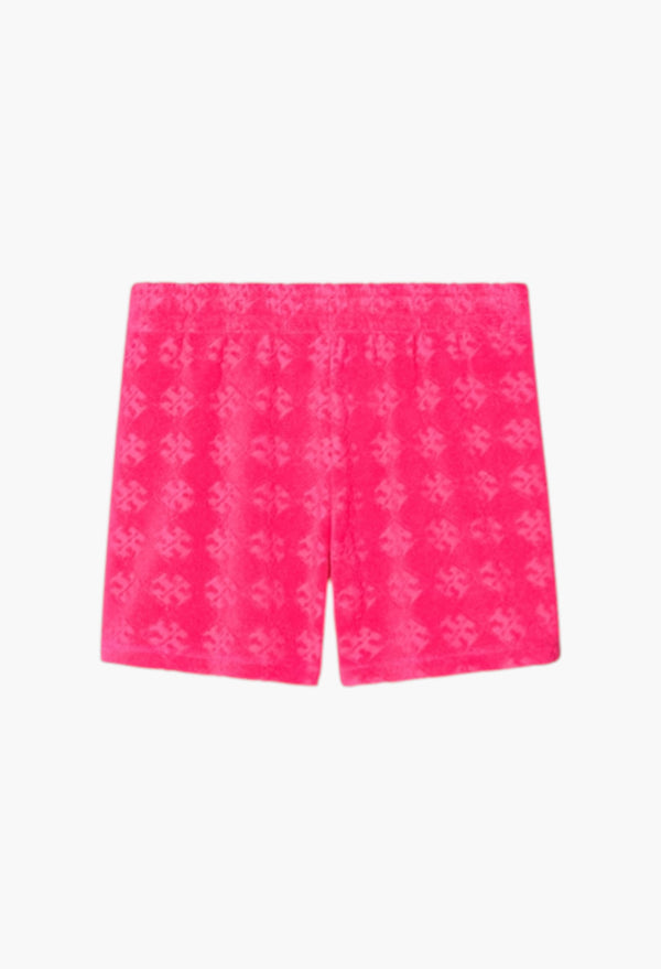 Bold Pink - Terry Jacquard Logo Short