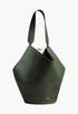 Bottle Green Pebbled Leather - Small Lotus Tote - GLAM MODA