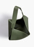 Bottle Green Pebbled Leather - Small Lotus Tote - GLAM MODA