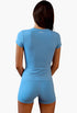 Capri Blue - Ultimate Short Sleeve Top - GLAM MODA