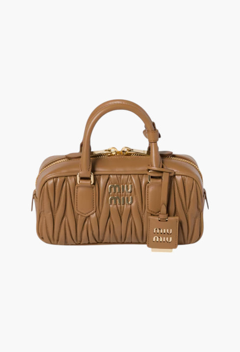 Caramel - Arcadie Matelassé Nappa Leather Bag - GLAM MODA