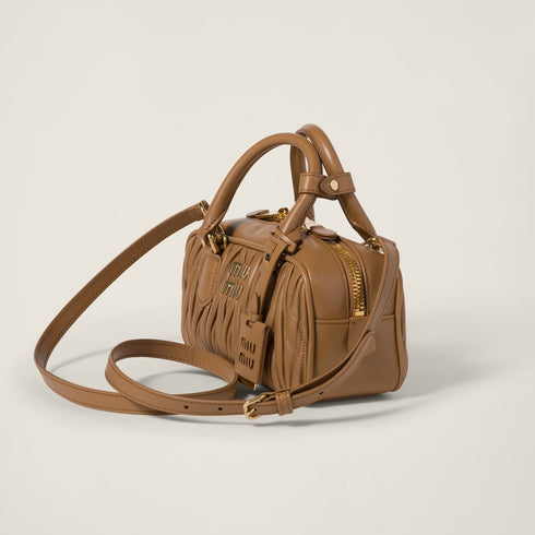 Caramel - Arcadie Matelassé Nappa Leather Bag - GLAM MODA