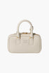 Chalk White - Arcadie Leather Mini-Bag - GLAM MODA