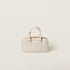 Chalk White - Arcadie Leather Mini-Bag - GLAM MODA