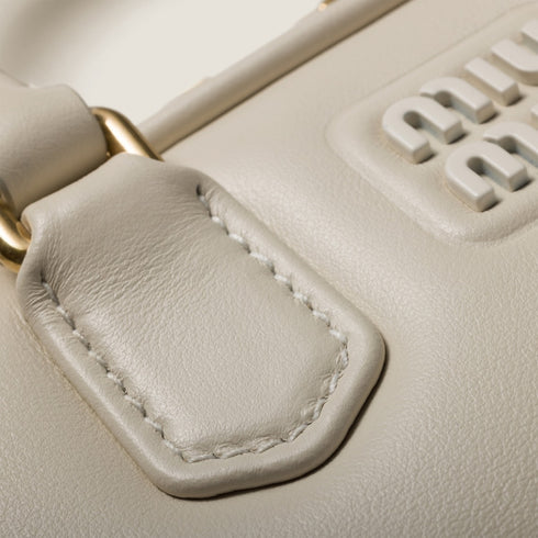 Chalk White - Arcadie Leather Mini-Bag - GLAM MODA