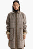 Chequered Double Nylon Reversible Coat - GLAM MODA
