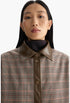 Chequered Double Nylon Reversible Coat - GLAM MODA