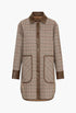 Chequered Double Nylon Reversible Coat - GLAM MODA